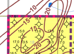 map showing SAGD edge shot